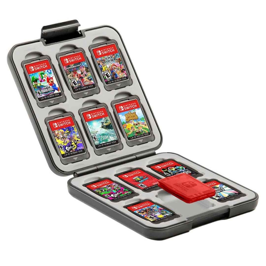 RDS Industeries-NS 12 Game Card Travel Case Super Mario and Characters