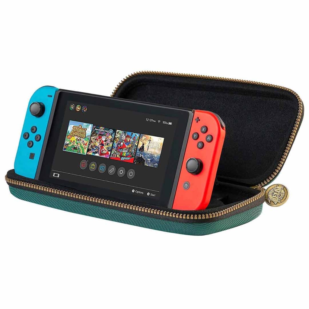 RDS Industeries-NS Traveler Deluxe Travel Case- Zelda Tears Of The Kingdom  For All NS Console- Green