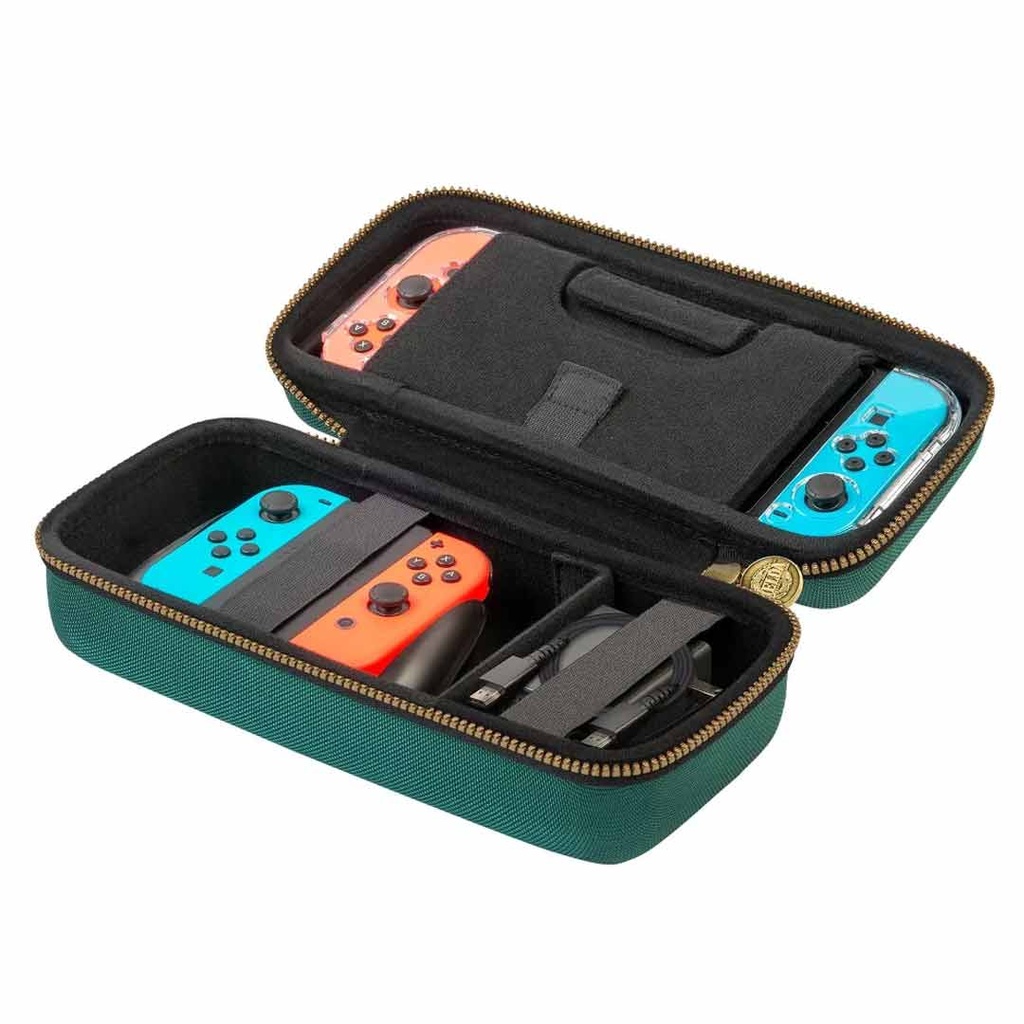 RDS Industeries-NS Traveler Deluxe Travel Case- Zelda Tears Of The Kingdom For NS OLED- Green