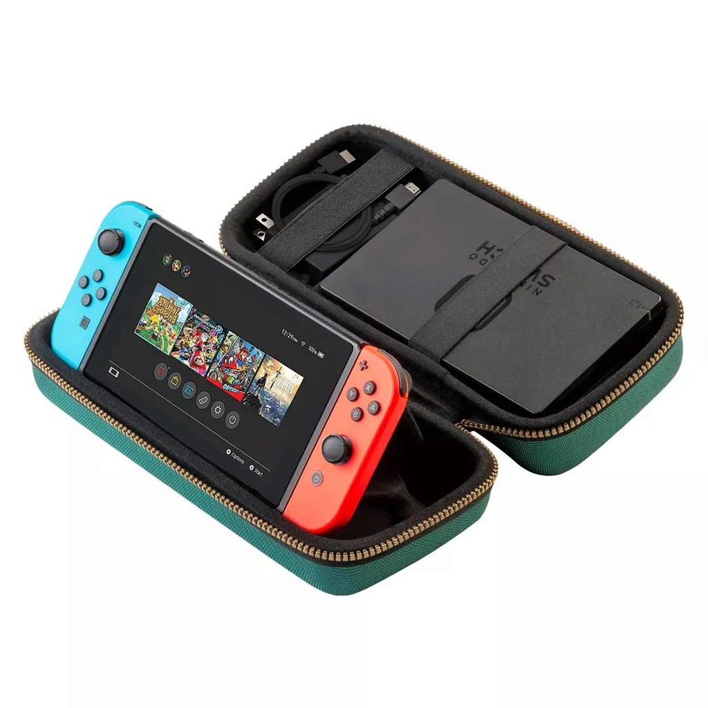 RDS Industeries-NS Traveler Deluxe Travel Case- Zelda Tears Of The Kingdom For NS OLED- Green