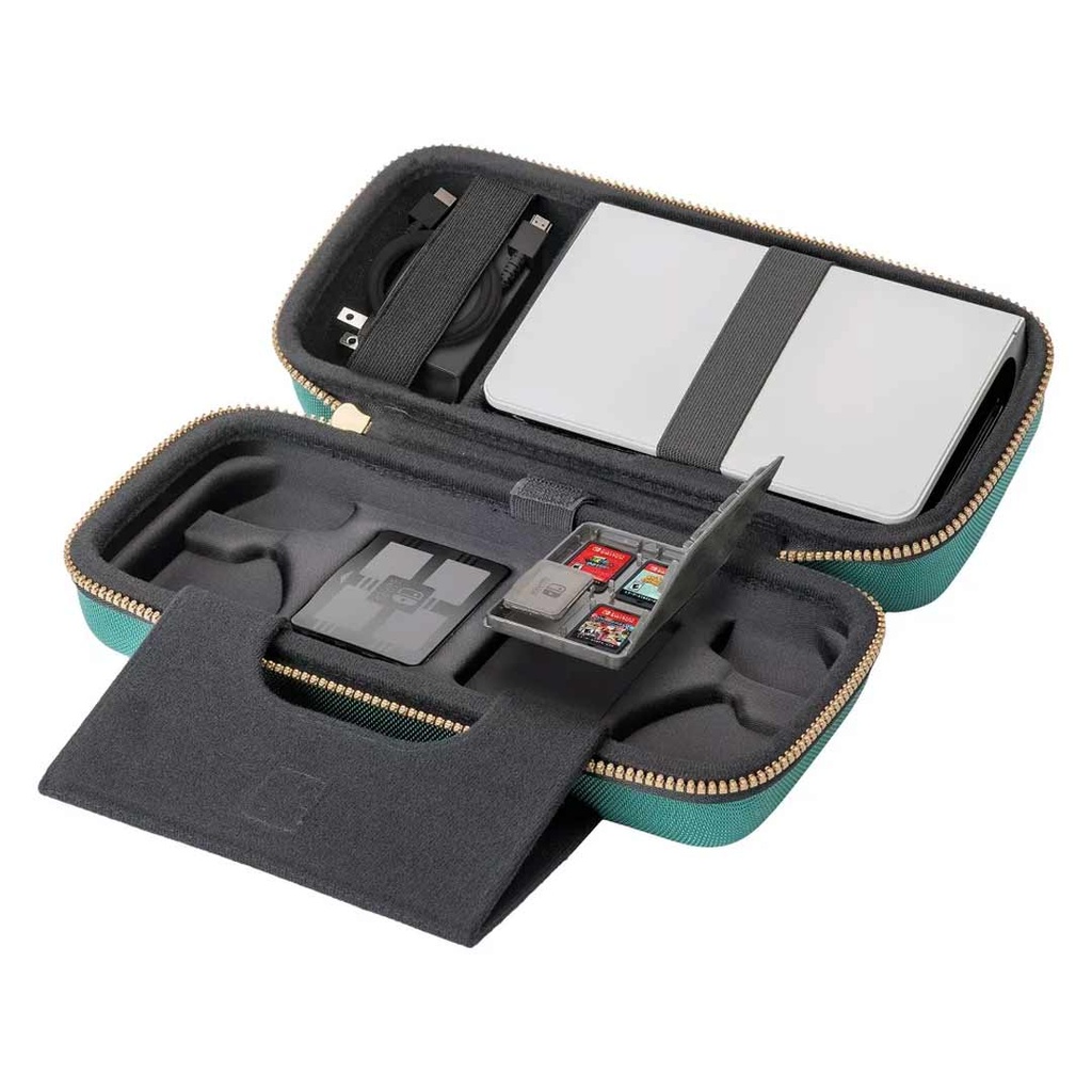 RDS Industeries-NS Traveler Deluxe Travel Case- Zelda Tears Of The Kingdom For NS OLED- Green