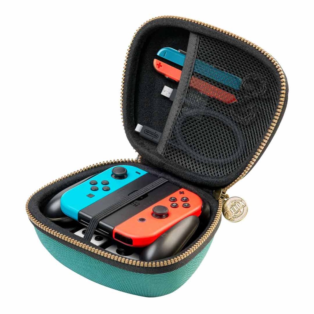 RDS Industeries-NS Traveler Deluxe Travel Controller Case - Zelda Tears Of The Kingdom For Pro And Joy-Con Controller- Green