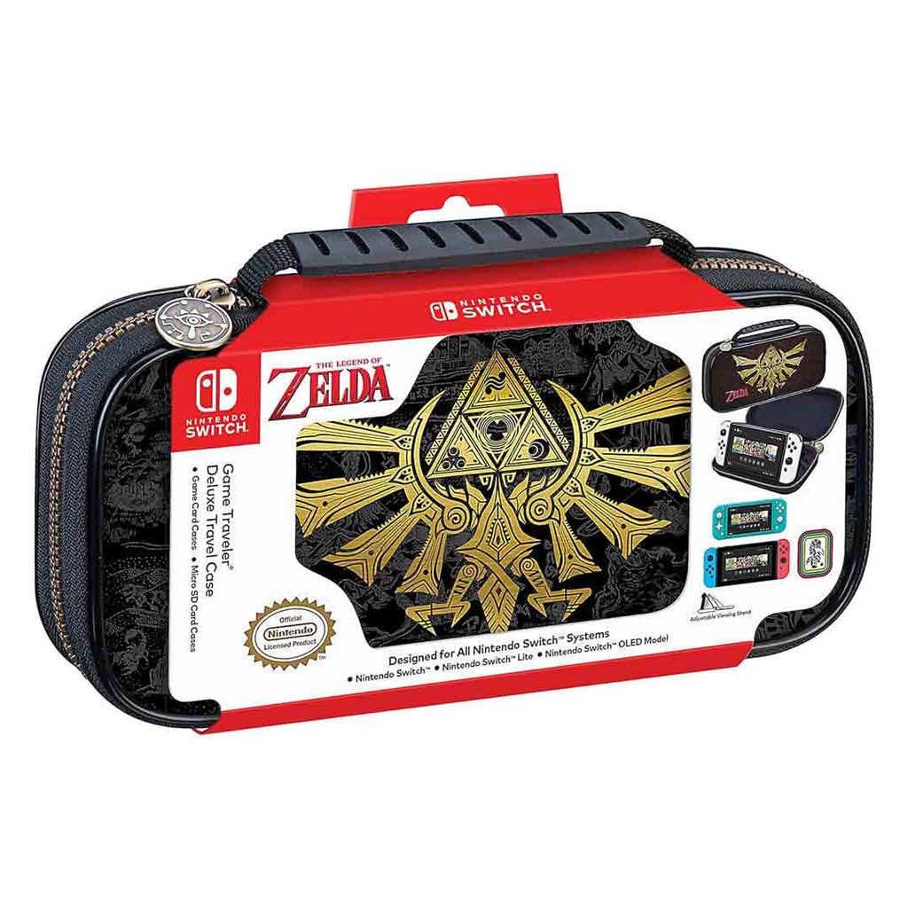 RDS Industeries-NS Traveler Deluxe Travel Case- Zelda Shield- Black