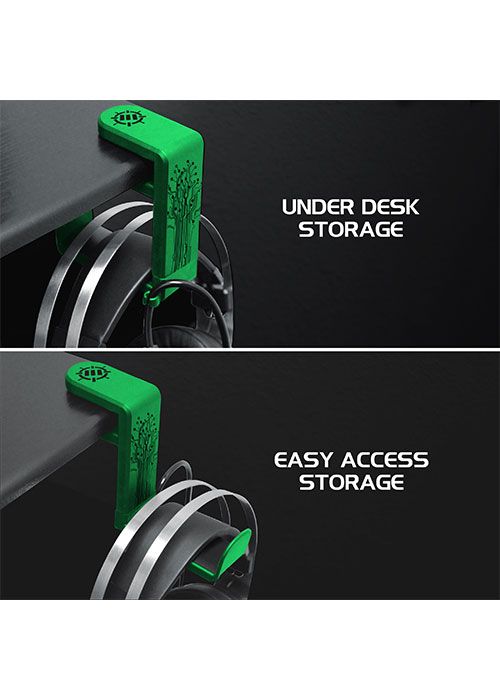 Rotating Headphone Mount - Green (ENHANCE)