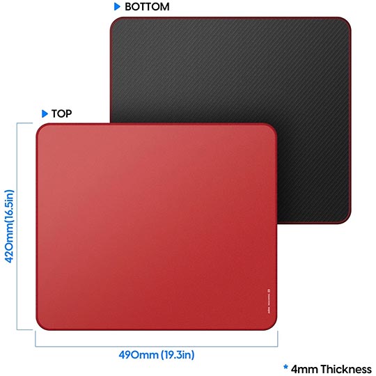 PULSAR Paracontrol V2 Medium Red Mouse Pad (330x260mm)