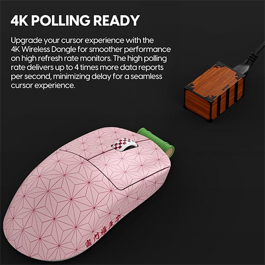 PULSAR X2 V2 Wireless Gaming Mouse Size 1 Nezuko 4K Special Pack