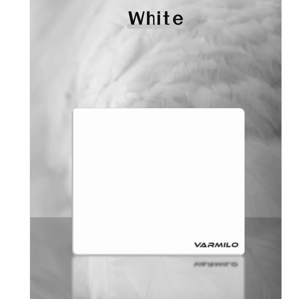 Varmilo Tempered Glass Gaming Mouse Pad Classic White Small