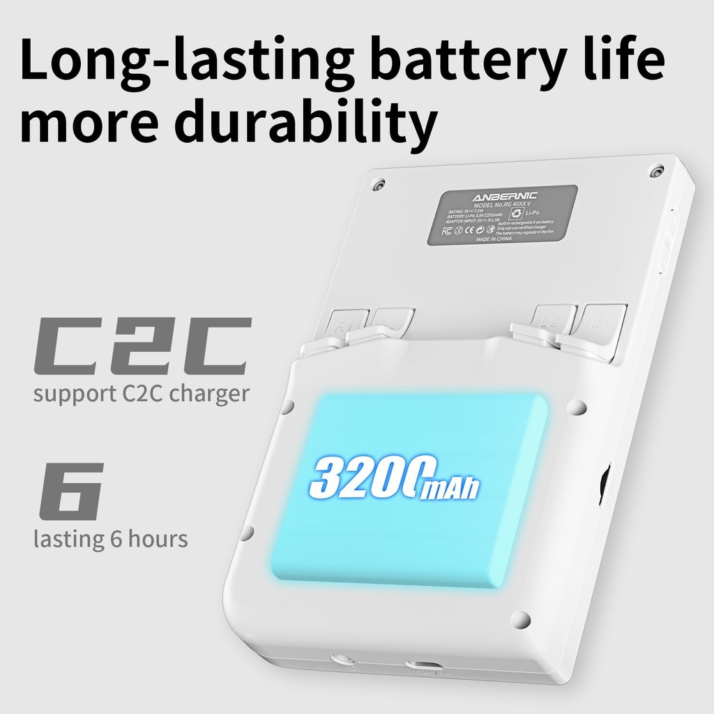ANBERNIC RGX40XXV Handheld Game Console Linux System 4.0 Inch Screen 64GB