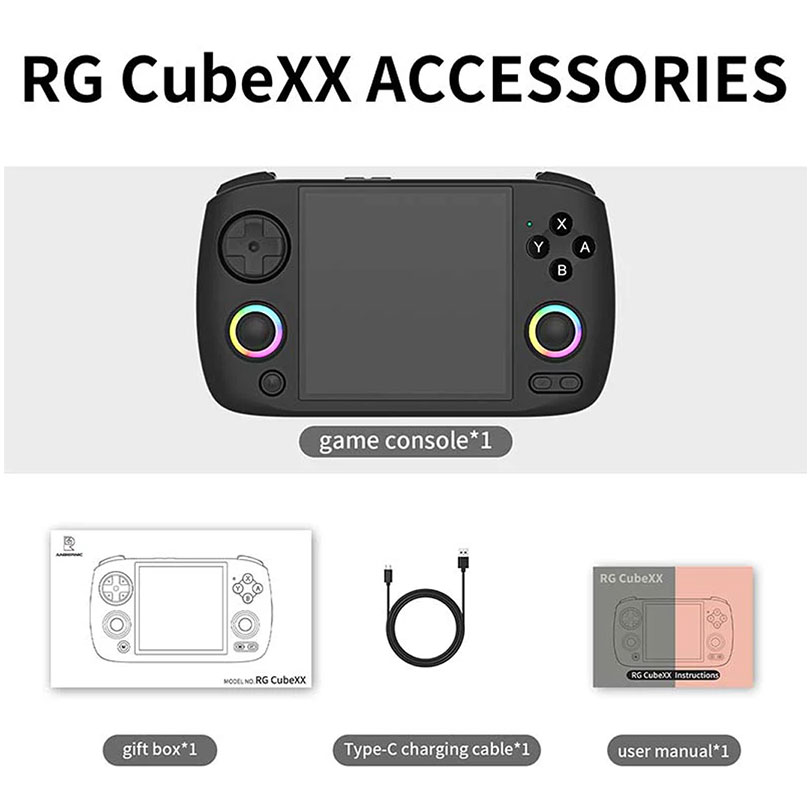 ANBERNIC RG CUBE Handheld Game Console Android System 3.95 Inch Screen 256GB