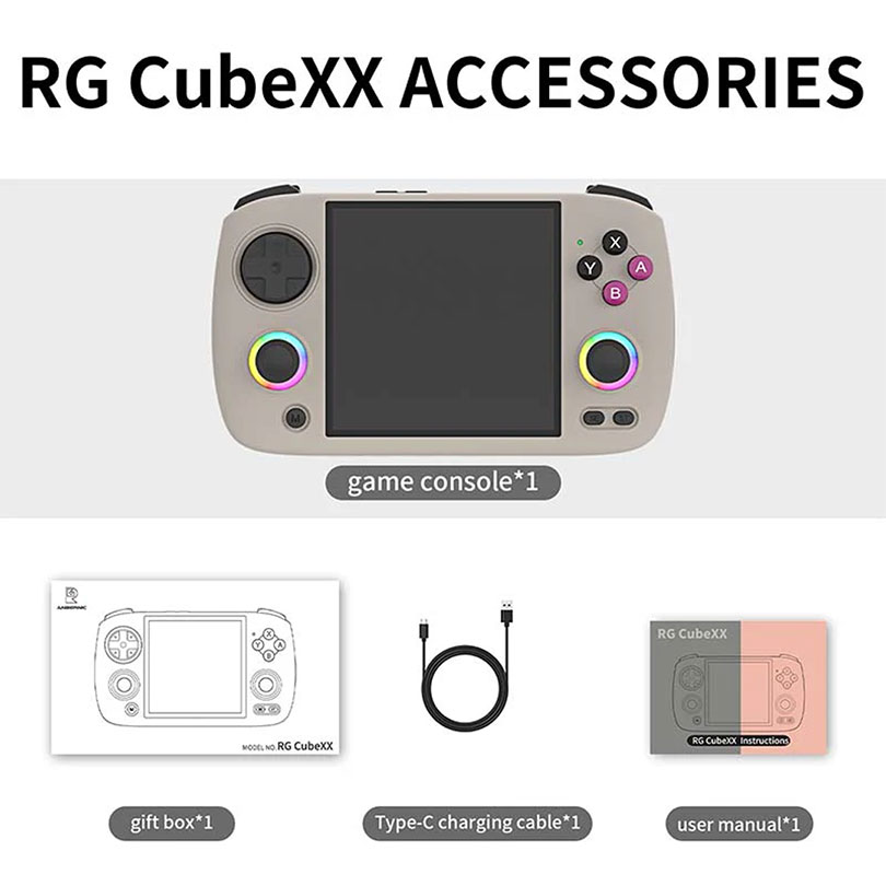ANBERNIC RG CUBE Handheld Game Console Android System 3.95 Inch Screen 256GB
