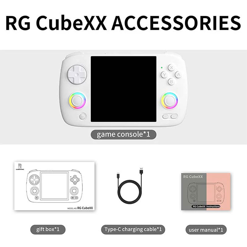 ANBERNIC RG CUBE Handheld Game Console Android System 3.95 Inch Screen 256GB
