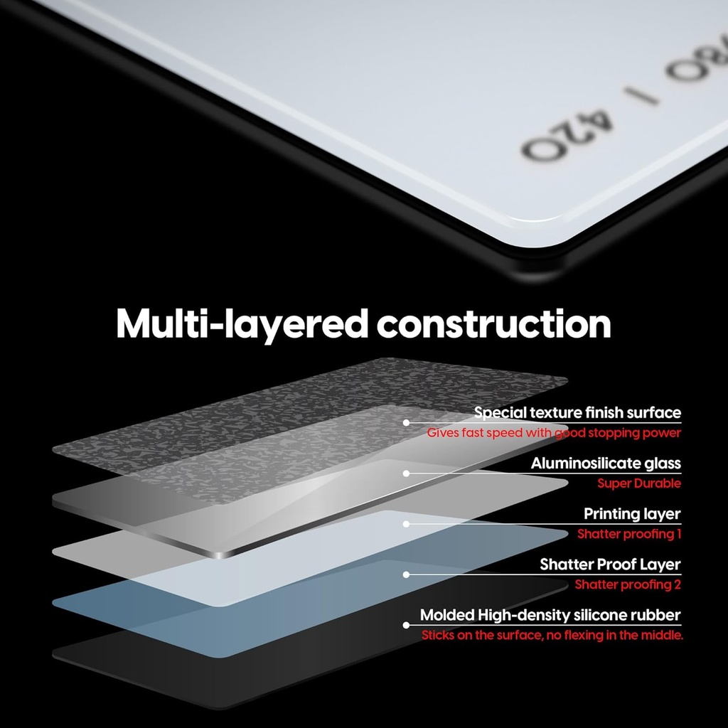 Superglide Glass Mouse Pad XXL White 2