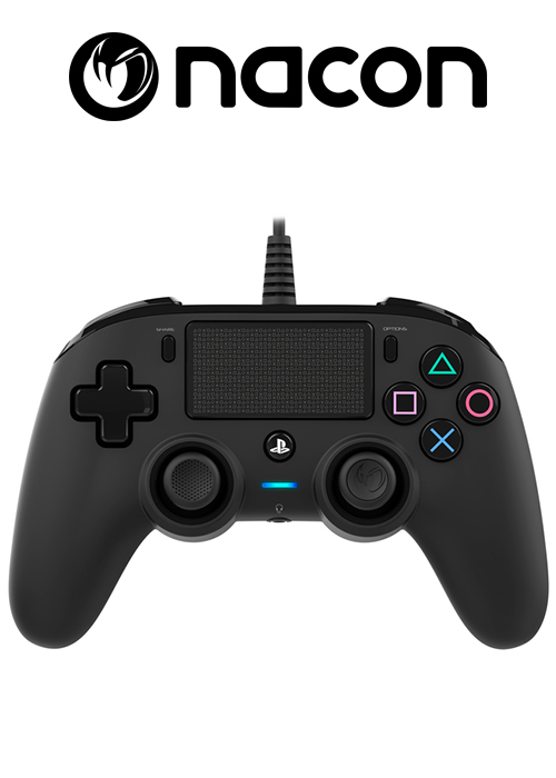 Nacon Ps4 Wired Compact Controller Black Game Store