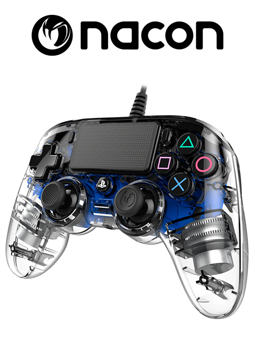 PS4 Wired Controller Crystal Blue (Nacon)