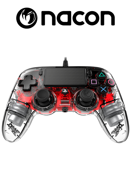 PS4 Wired Controller Crystal Red (Nacon)