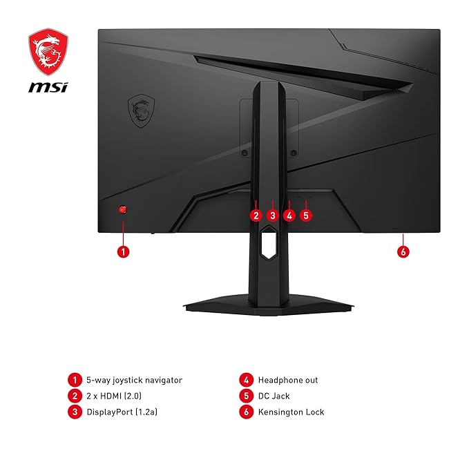 MSI Gaming Monitor G244F E2, 23.8 Inch, FHD 180Hz,1Ms,1920 X 1080