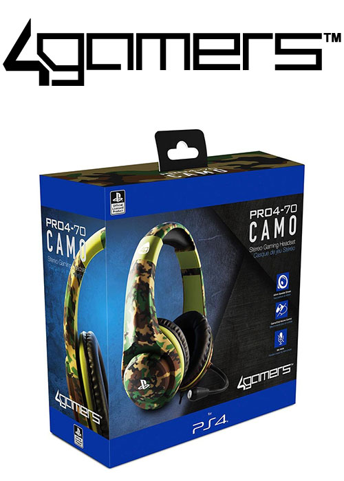 PS4 PRO4-70 Wired Stereo Gaming Headset - Camo Green (4Gamers)