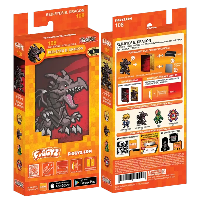 FIGGYZ Pop Magnet Collectible Yu-Gi-Oh! - Red-Eyes B. Dragon 3.webp