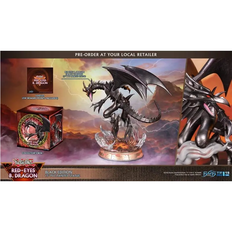 First 4 Figures Yu-Gi-Oh - Red-Eyes B. Dragon Black Edition Figurine 5.webp