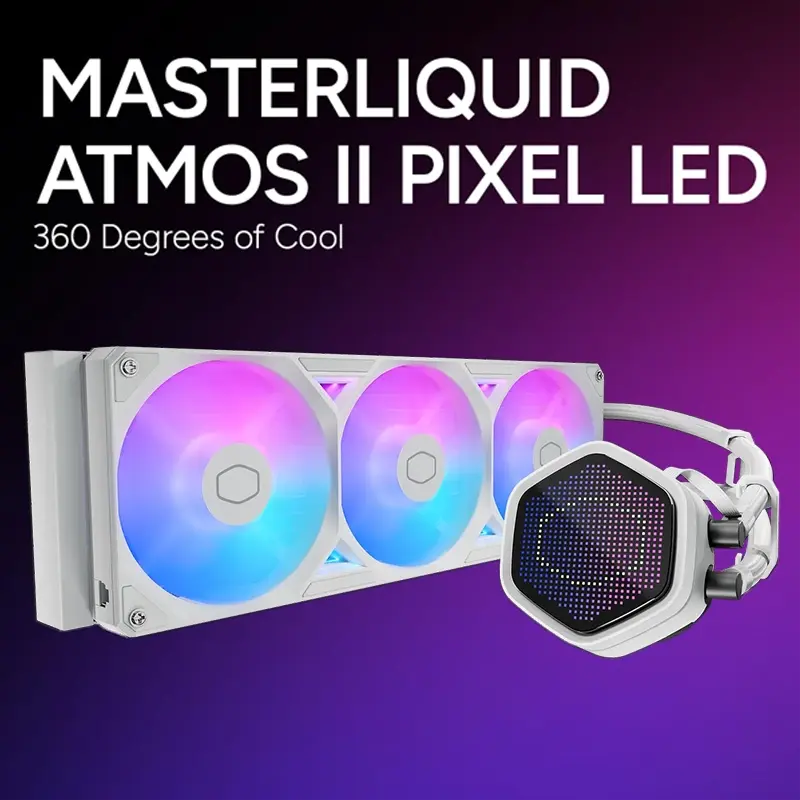 700845 Cooler Master ML360 Atmos II Liquid Cooler White 3.webp