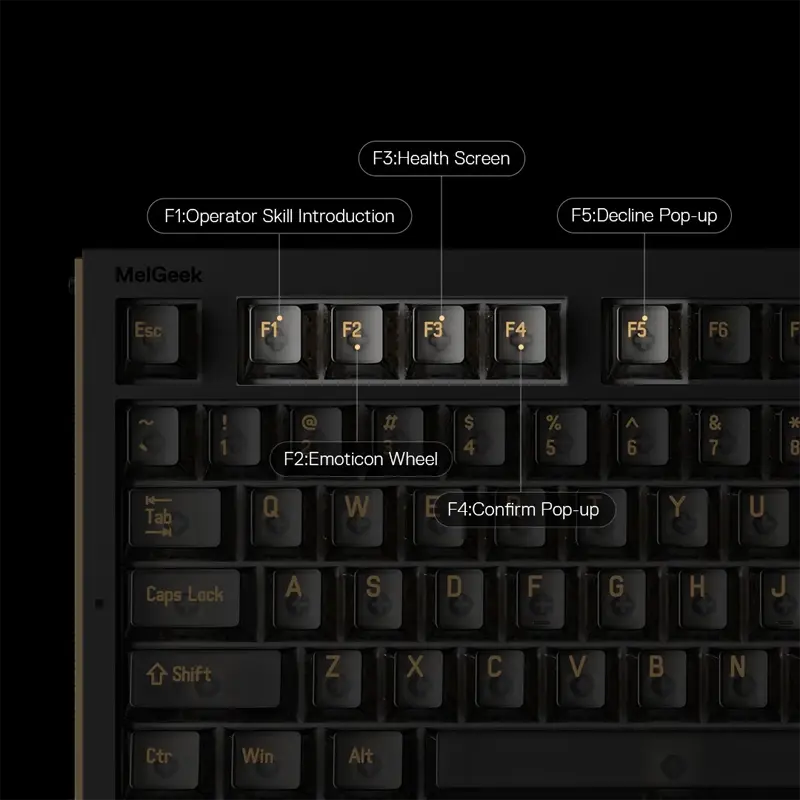 701573 MelGeek REAL81 67Keys Wired Gaming Keyboard Sulfur Black 5.webp