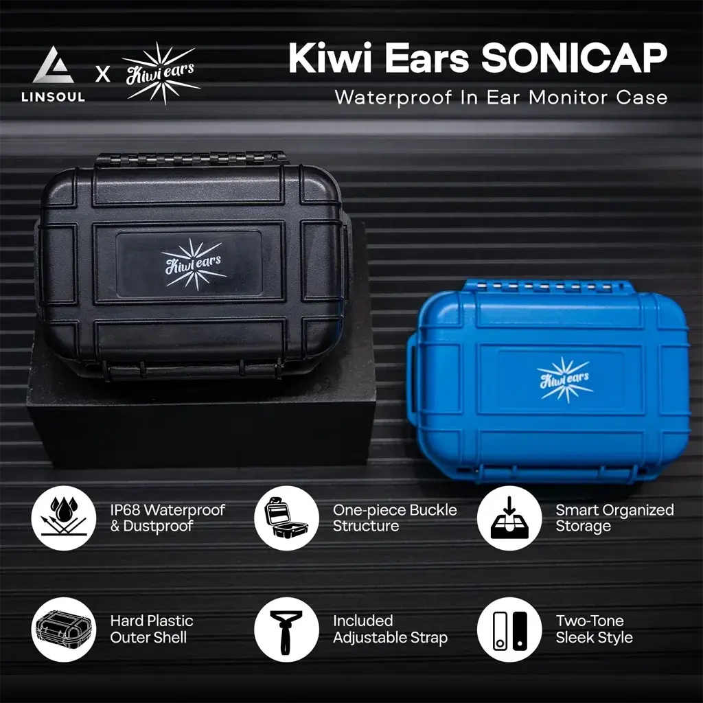 [702430] Kiwi Ears Premium Waterproof IEM Case for Travel and Protection Black 3.webp