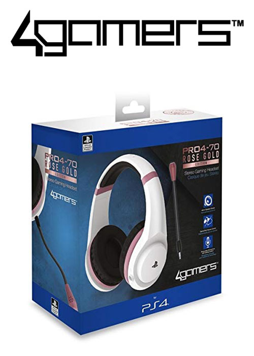 Pro4-70 Stereo Gaming Headset - Rose Gold Edition - White (4Gamers)