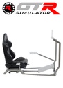 GTR Simulator GT Model with Mounts for Controls, Pedals and Display Adjustable Leatherette Seat - Black