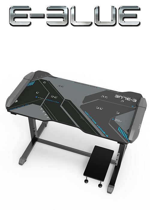 E-Blue EGT574 HEIGHT-ADJUSTABLE &amp; GLOWING GAMING DESK