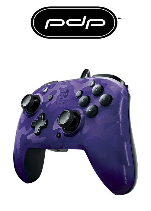 NS PDP Nintendo Switch Face-off Deluxe Controller + Audio (Camo Purple)