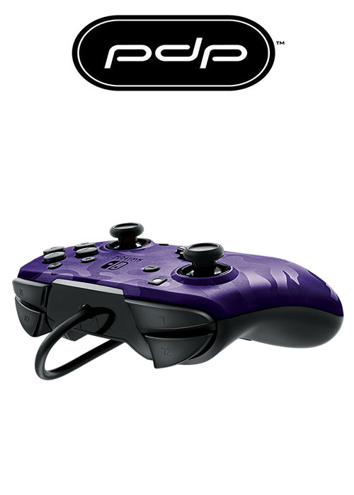 NS PDP Nintendo Switch Face-off Deluxe Controller + Audio (Camo Purple)