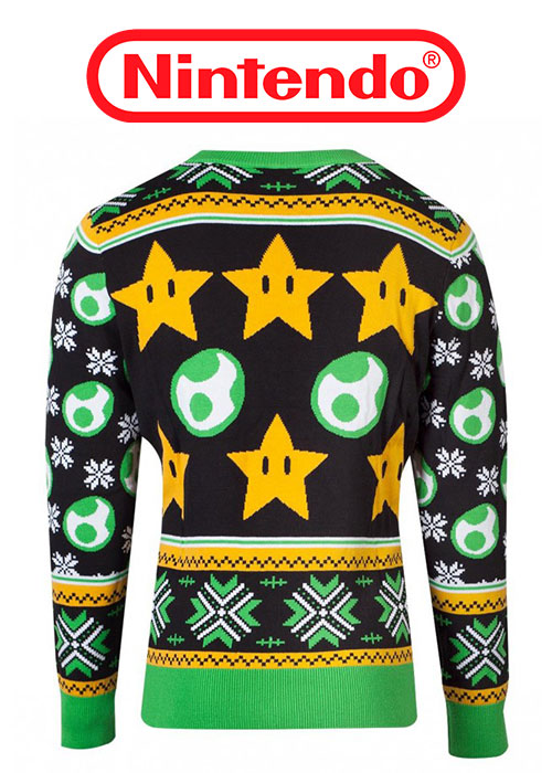 Nintendo - Super Mario Yoshi Knitted Christmas Unisex Jumper - L