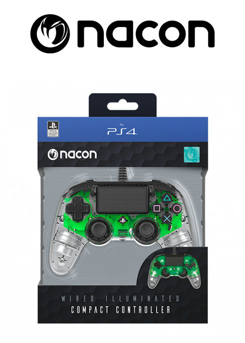 Nacon PS4 Wired Compact Controller Crystal Green