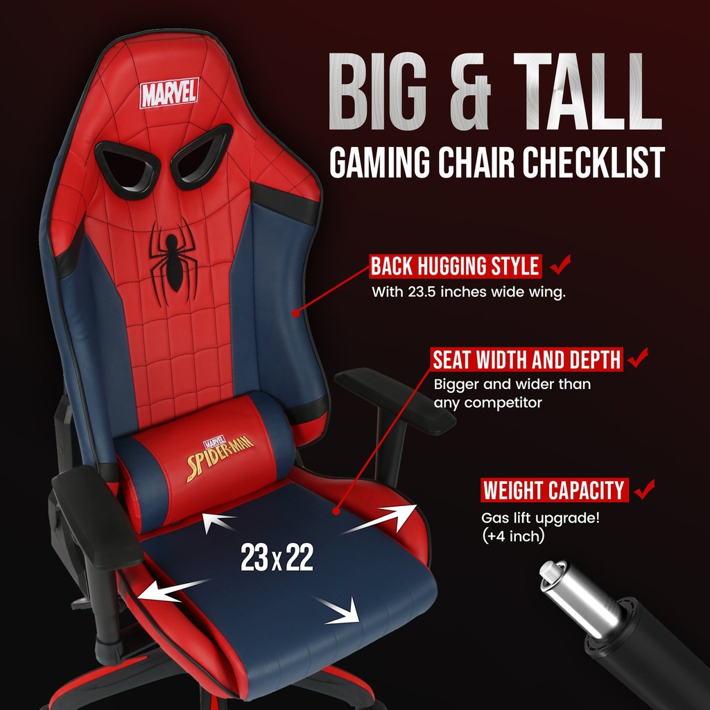rap  licensed marvel super premium gaming chair series spiderman