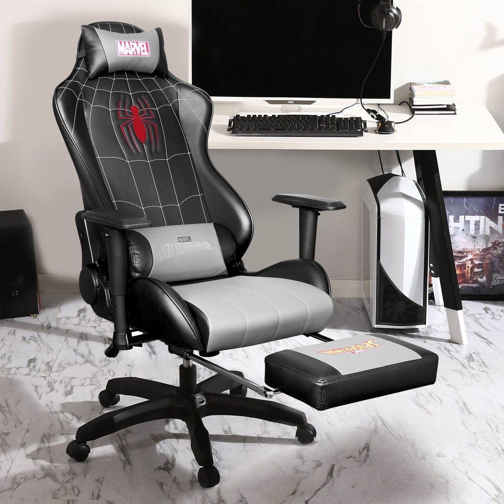 ARCR - Marvel Avengers Gaming Chair With Racing Chairs Footrest - Spider-Man