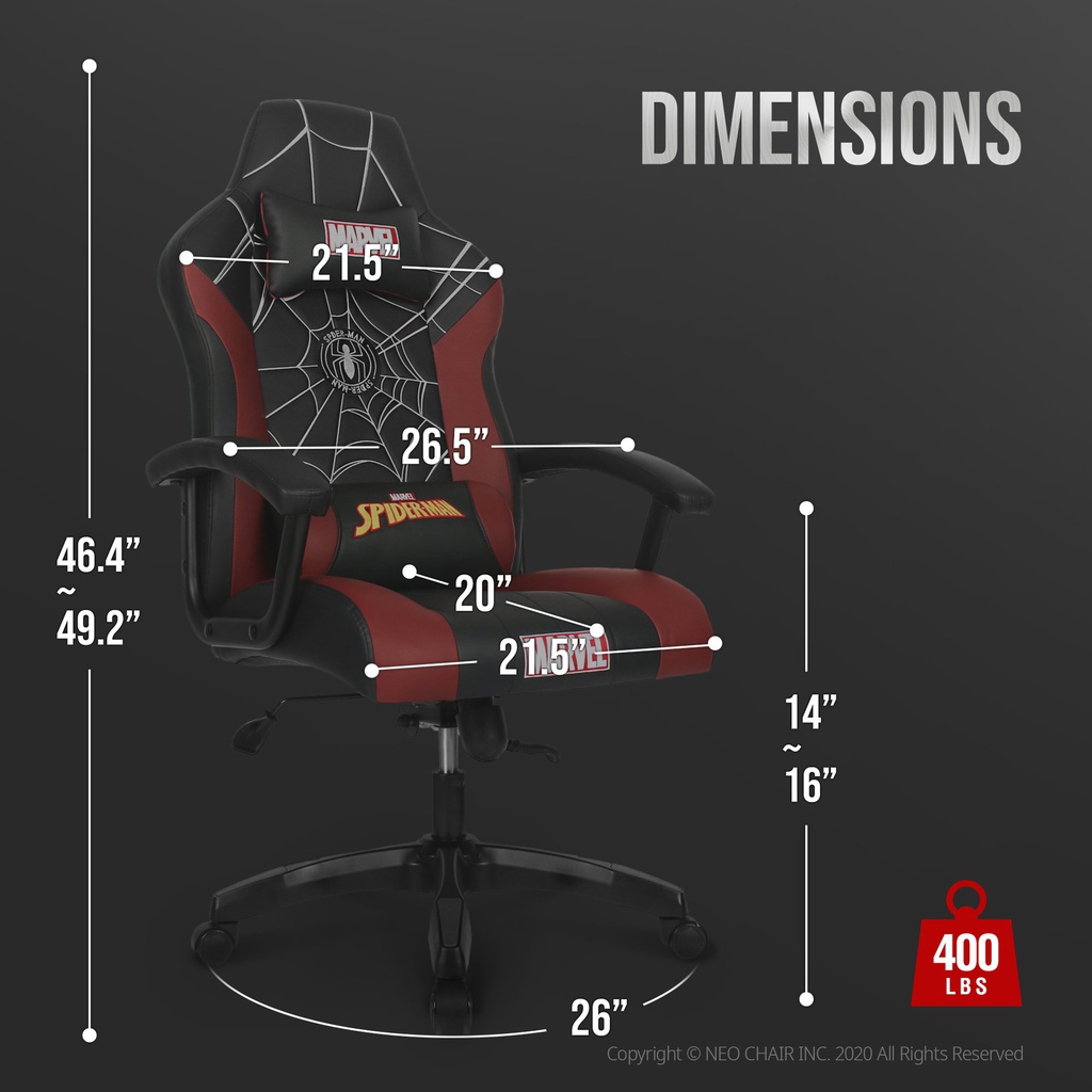 CRC - Licensed Marvel Standard Gaming Chair Series - Spider-Man