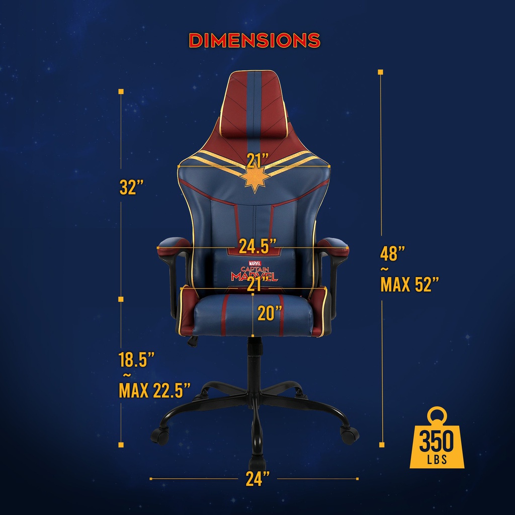 ERC - Licensed Marvel Standard Gaming Chair Series - Captain Marvel