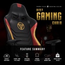 ARCR - Marvel Avengers Gaming Chair With Racing Chairs Footrest - Iron Man