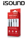 ISOUND AUDIO CABLE TWIN PACK - WHITE&amp;BLACK