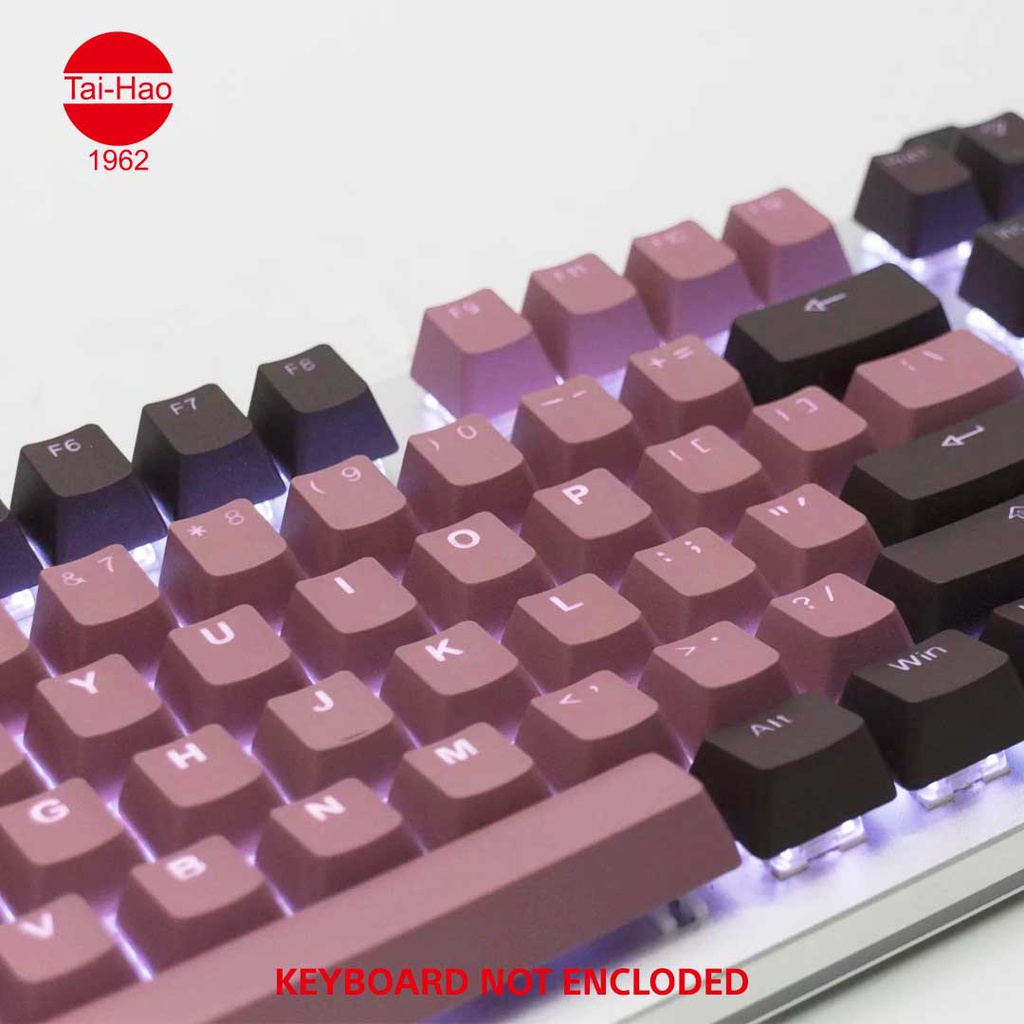 Tai-Hao 132-Keys PBT Double Shot Backlit-Keyscap Set - Lavender / Chocolate