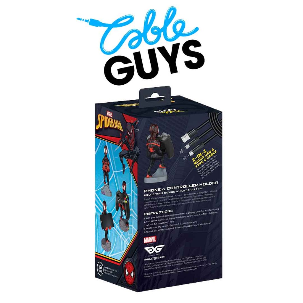 Cable Guys Controller Holder - Spiderman Miles Morales Figure