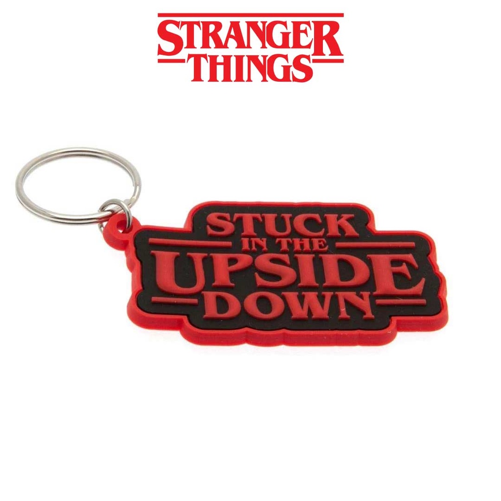 Stranger Things Stuck in The Upside Down Rubber Keyring