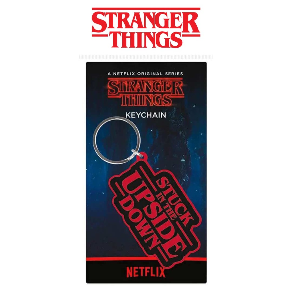 Stranger Things Stuck in The Upside Down Rubber Keyring