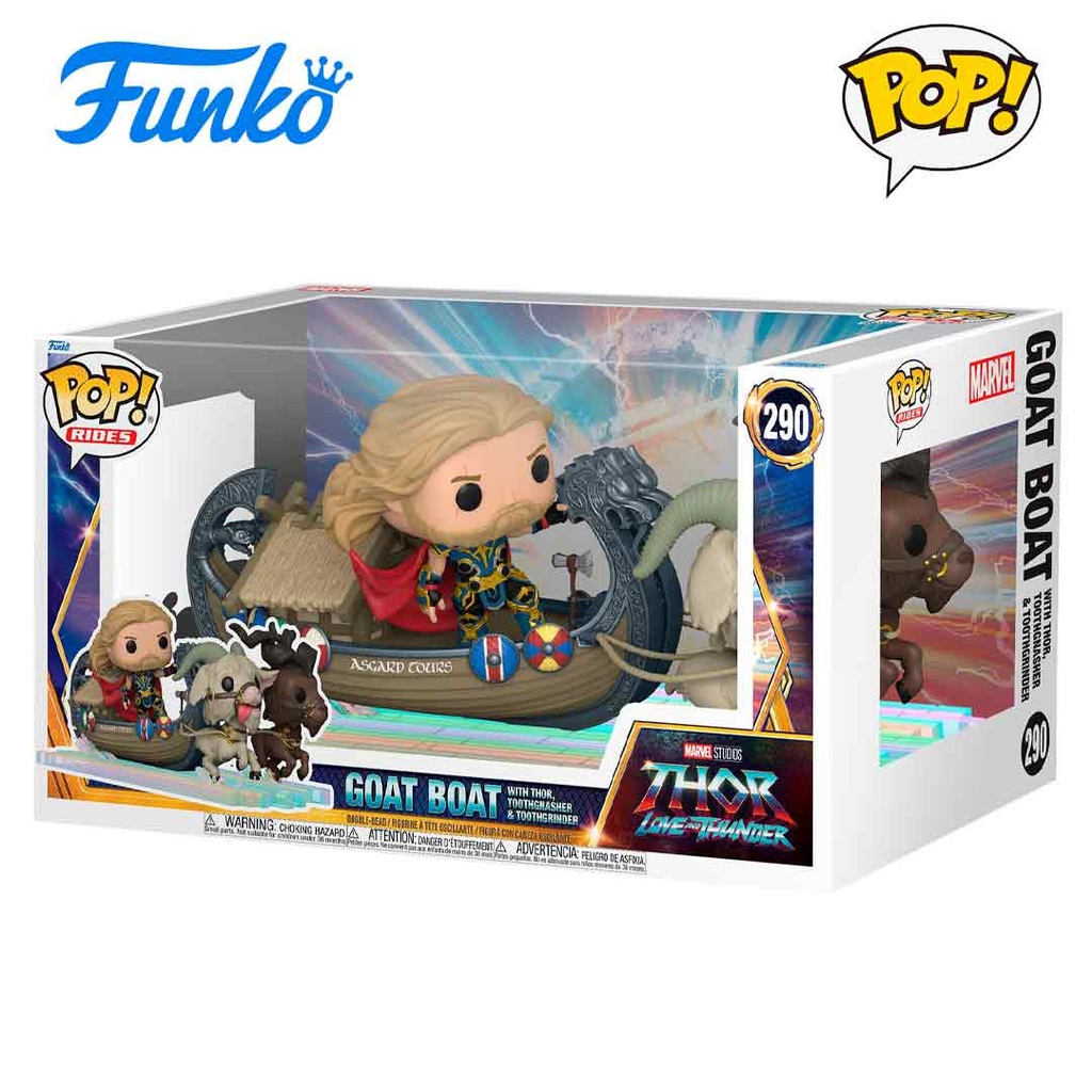 Funko POP! Thor: Love and Thunder - Goat Boat with Thor, Toothgnasher & Toothgrinder