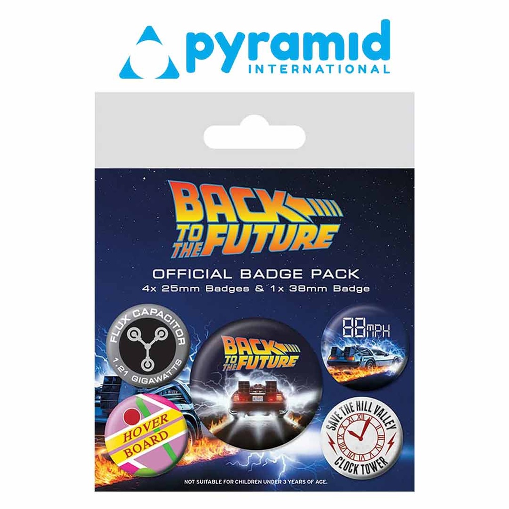 Pyramid - BACK TO THE FUTURE (DELOREAN) BADGE PACK