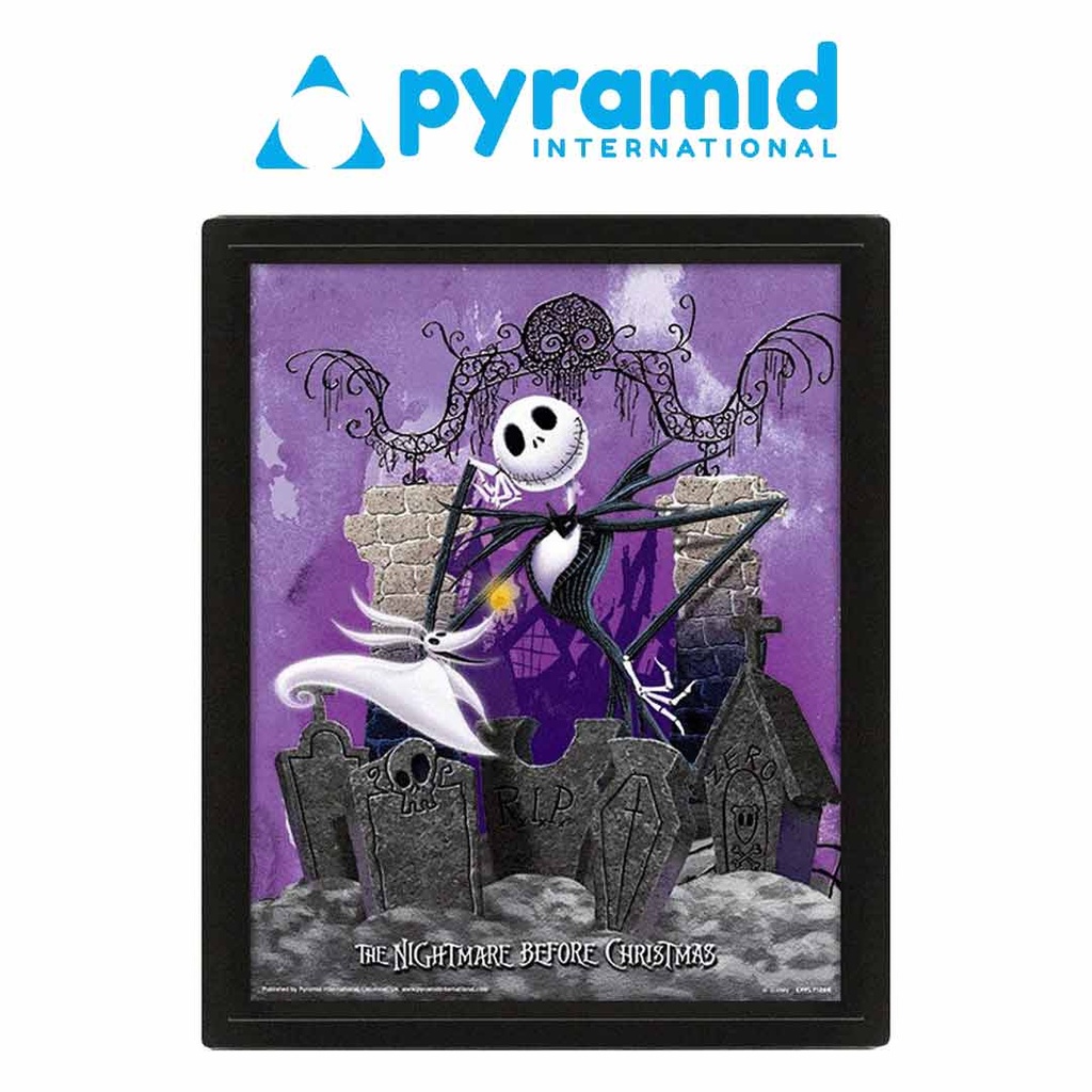 Pyramid - The Nightmare before Christmas- 3D Illusion Effect  (Wooden Framed)