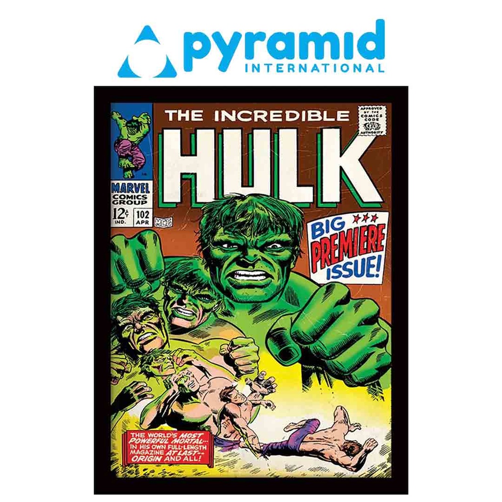 Pyramid - Hulk Comic Cover (Wooden Frame)