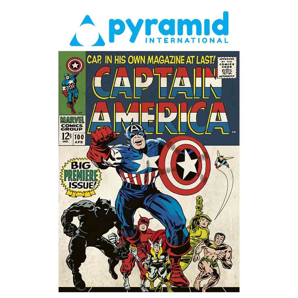 Pyramid - Captain America Premiere (Wooden Frame)