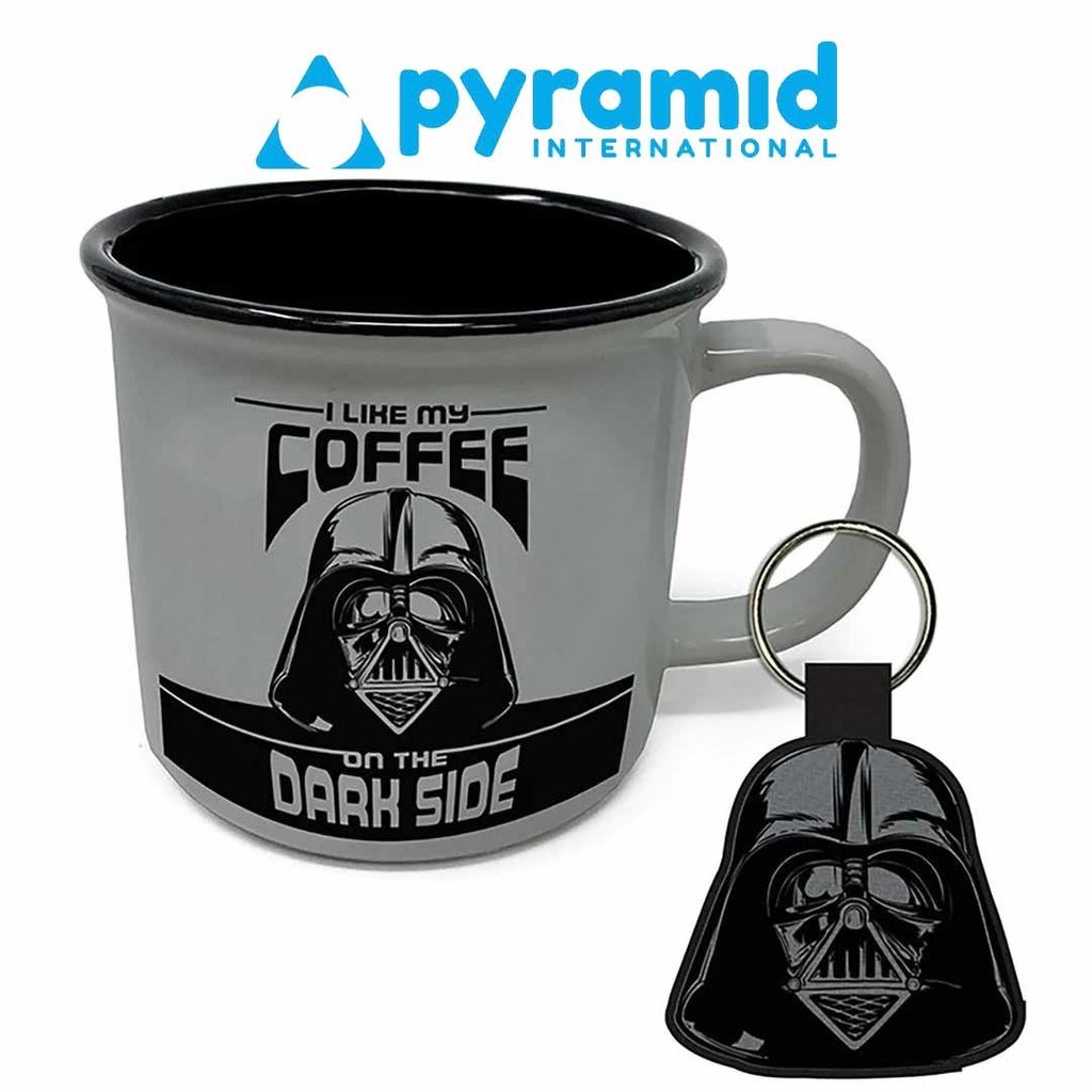 Pyramid - Star Wars I Like My Coffe On The Dark Side Campfire-Mug & Keychain Gift Set of 2