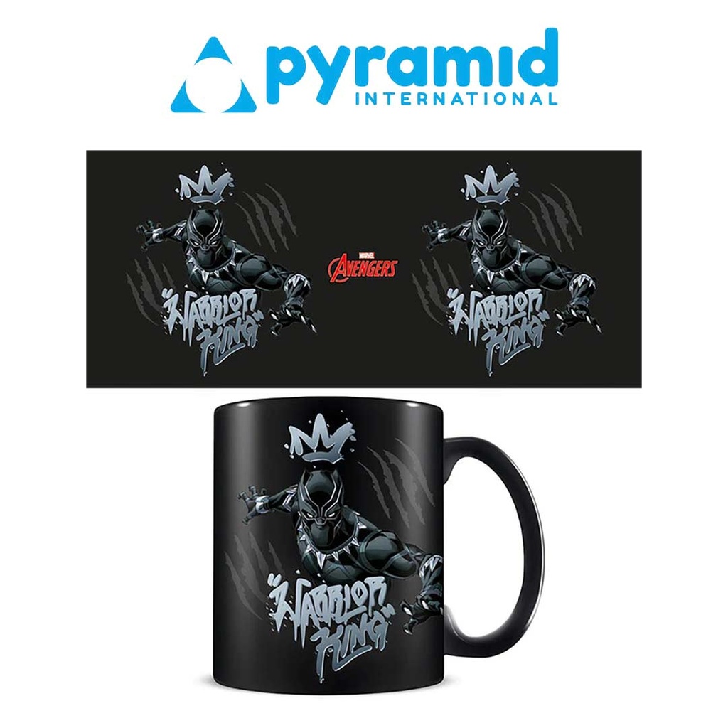 Pyramid- Black Panther Warrior King- Mug Coaster & Keychain Gift Set of 3